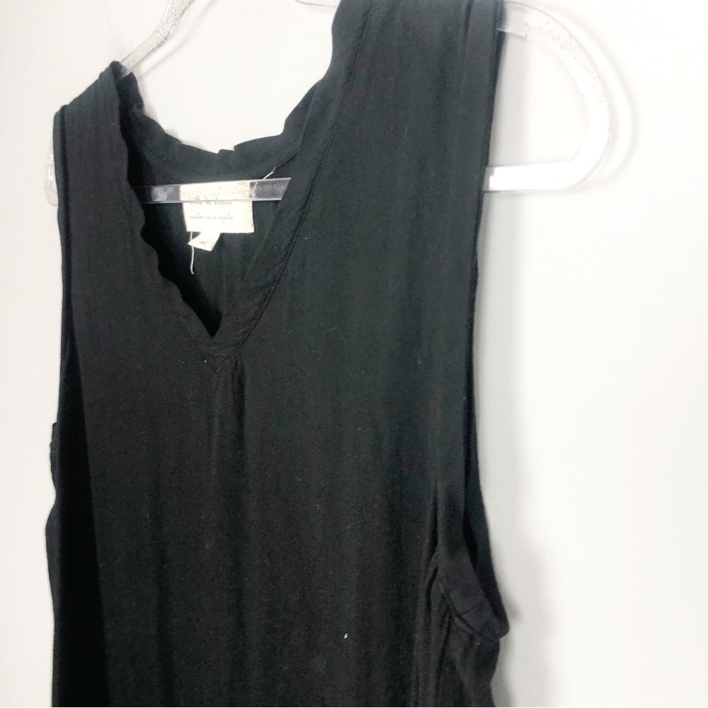 CLOTH & STONE | Black V-Neck Sleeveless Tank Dress Women’s Size Medium - Picture 3 of 8